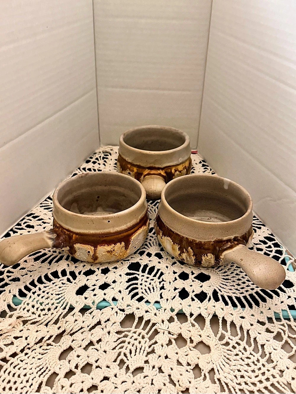 Set of 3 vintage Laurentian Pottery Soup Bowls Made in Canada